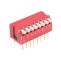 CONNFLY DIP 08 PIANO RED DIP přepínač 8pól