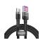 Baseus USB A 2.0 (M) - USB C (M), 5A, 1m, šedo/černý USB propojovací kabel