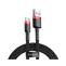 Baseus CATKLF-C91 USB A (M) - USB C (M), 2A, 2m (černo-červený)