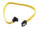 Datový kabel SATA PremiumCord 0,3m, 3.0  1.5GBs / 3GBs / 6GBs, kov.západka, 90°