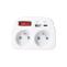 Solight P97-PD20 zásuvková rozbočka 2x 230V s USB A+C, bílá, vypínač