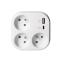 Solight P112-PD20 zásuvková rozbočka 3x 230V s USB A+C, bílá