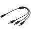 Kabel souosý pro LEd světla 3 male 5,5 mm x 2,1 mm DC délka 35 cm
