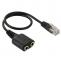 Konektor RJ9 Male na 2x 3,5 mm Female Audio jack