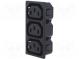 Konektor  napájecí AC  rozbočka  10A  250VAC  IEC 60320  C13 (F)