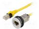 Zásuvka RJ45  22mm  -25÷70°C  Ø22,3mm  IP20  stříbrná  Dél  0,2m