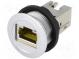 Zásuvka RJ45  22mm  -25÷70°C  Ø22,3mm  IP20  stříbrná