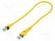 Patch cord  S/FTP  6a  lanko  Cu  PUR  žlutá  0,5m  27AWG  Žíly    8