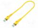 Patch cord  S/FTP  6a  lanko  Cu  PUR  žlutá  0,5m  27AWG  Žíly    8