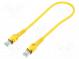 Patch cord  S/FTP  6a  lanko  Cu  PUR  žlutá  0,5m  27AWG  Žíly    8