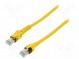 Patch cord  S/FTP  6a  lanko  Cu  PUR  žlutá  15m  27AWG  Žíly    8