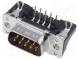 D-Sub  PIN  9  zásuvka  vidlice  nízkoprofilové,západka PCB  THT