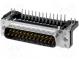 D-Sub  PIN  25  zásuvka  vidlice  západka PCB  úhlové 90°  THT
