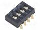 Přepínač  DIP-SWITCH  Počet sekcí  4  ON-OFF  -0,025A/24VDC  pol  2