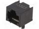 Zásuvka  RJ45  PIN  8  Uspořádání výv  8p8c  THT  na PCB