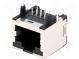 Zásuvka  RJ45  PIN  8  Uspořádání výv  8p8c  THT  na PCB