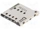 Konektor  pro karty  Micro SIM  push-push  SMT  PIN  8
