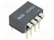 Přepínač  DIP-SWITCH  ON-OFF  0,1A/24VDC  pol  2  -30÷85°C  THT  ADP