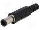 Zástrčka  napájecí DC  zásuvka  5,5/3,3/1mm  s vývodkou  na kabel