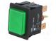 Switch  push-button  Pos  2  DPST  16A/250VAC  OFF-ON  IP40  green