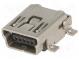Zásuvka  USB B mini  na PCB  SMT  PIN  5  vodorovné  Balení  cívka