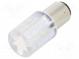 Indicator  LED  BA15D,T20  white  plastic  24VAC  24VDC  -20÷60°C