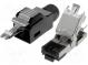 Zástrčka  RJ45  PIN  4  zlacený  Uspořádání výv  8p4c  6,5mm  22AWG