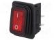 ROCKER  DPST  pol  2  OFF-ON  20A/250VAC  červená  žárovka 230V