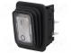 ROCKER  DPST  pol  2  OFF-ON  20A/250VAC  bílá  žárovka 230V  100mΩ