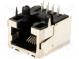 Zásuvka  RJ45  PIN  8  Uspořádání výv  8p8c  THT  na PCB