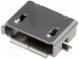 Zásuvka  USB AB micro  SMT  PIN  5  V  USB 2.0  zlacený
