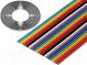 Vodič  plochý kabel  1,27mm  licna  Cu  10x28AWG  PVC  49V  30,5m