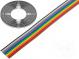 Vodič  plochý kabel  1,27mm  licna  Cu  10x26AWG  PVC  49V  30,5m