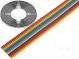 Vodič  plochý kabel  1,27mm  licna  Cu  14x26AWG  PVC  49V  30,5m