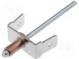 Faston  plochý  6,3mm  0,8mm  2 x kolík  s měděným nýtem  nýtování