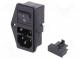 Konektor  napájecí AC  zásuvka  vidlice  10A  250VAC  IEC 60320