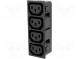 Konektor  napájecí AC  rozbočka  10A  250VAC  IEC 60320  C13 (F)