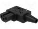 Konektor  napájecí AC  zástrčka  zásuvka  10A  250VAC  IEC 60320