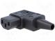 Konektor  napájecí AC  zástrčka  zásuvka  10A  250VAC  IEC 60320