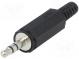 Zástrčka  Jack 3,5mm  vidlice  stereo  přímý  na kabel  pájení