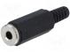 Zástrčka  Jack 3,5mm  zásuvka  mono  přímý  na kabel  pájení  4mm