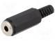 Zástrčka  Jack 3,5mm  zásuvka  stereo  přímý  na kabel  pájení