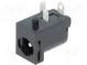 Zásuvka  napájecí DC  vidlice  5,5/2,1mm  5,5mm  2,1mm  na PCB  THT