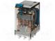 Relé  elektromagnetické  3PDT  Ucívky 220VDC  10A/250VAC  54kΩ