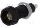 Zásuvka  banánek 4mm  10A  50VDC  28,5mm  černá  niklovaný  10mΩ
