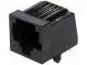 Zásuvka  RJ45  PIN  8  Uspořádání výv  8p8c  THT  na PCB