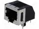 Zásuvka  RJ45  PIN  8  Kat  3  stíněný,se zajištěním panel stop