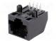 Zásuvka  RJ45  PIN  8  Uspořádání výv  8p8c  THT  na PCB