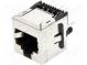 Zásuvka  RJ45  PIN  8  se zajištěním panel stop  THT  přímý