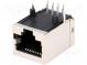 Zásuvka  RJ45  PIN  8  Uspořádání výv  8p8c  THT  na PCB